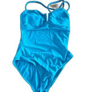 Old Navy Turquoise Blue One-Piece Swimsuit Women's Medium‎